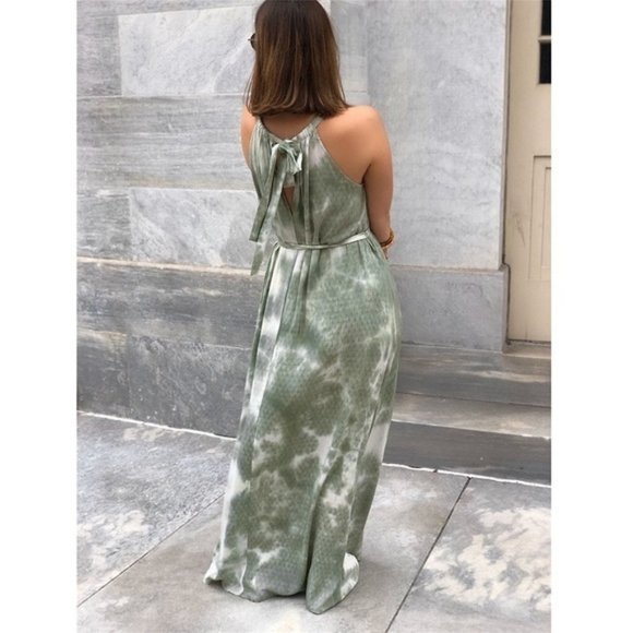 Olive Tie Dye Maxi - Picture 3 of 3